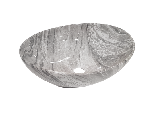 MIA GREY MARBLE ART BASIN 410x340x150MM