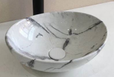 MIA MARBLE ART BASIN 410x340x150MM