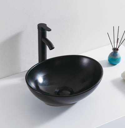 MIA BLACK MATTE ART BASIN 410x340x150MM