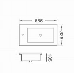 EMILY I WHITE WALL HUNG CABINET WITHOUT BASIN 555×330x550MM