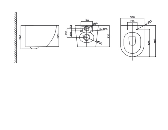 FIT RIMLESS WALL HUNG TOILET