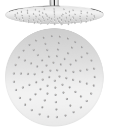 CASCADE ROUND SHOWER HEAD S/STEEL - CHROME 30CM