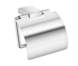 SANCO MONOGRAM TOILET ROLL HOLDER WITH COVER CHROME