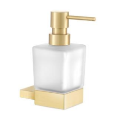 SANCO MONOGRAM SOAP DISPENSER BRUSHED BRASS