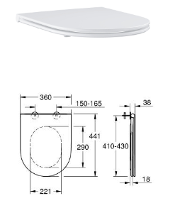 GROHE BAU BTW CERAMIC CLOSE-COUPLED COMPLETE WC