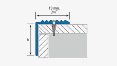 ALUMINIUM SILVER MATTE STEP PROFILE 18MM