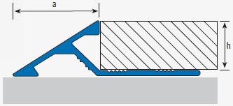 ALUMINIUM SILVER MATTE TRANSITION PROFILE 10MM