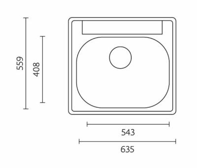 KITCHEN SINK E13178 63.5×55.9×17.8CM