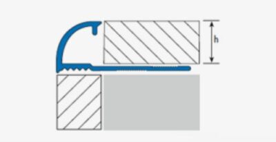 ALUMINIUM WHITE SHINE CORNER PROFILE 10MM