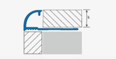 ALUMINIUM SILVER SHINE EXTERNAL CORNER PROFILE 10MM