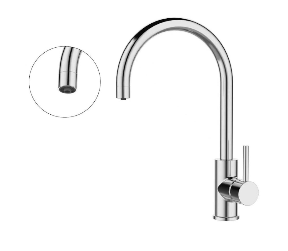 CHROME KITCHEN MIXER 3-WAY