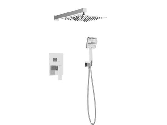 SQUARE CONCEALED SINGLE LEVER COMPLETE BATH/SHOWER MIXER