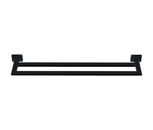 ENIGMA TOWEL RAIL DOUBLE BLACK MATT