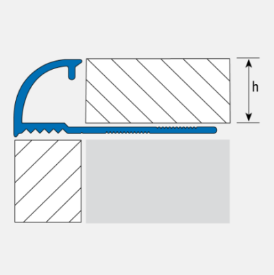 ALUMINIUM SILVER SHINE PROFILE 10MM