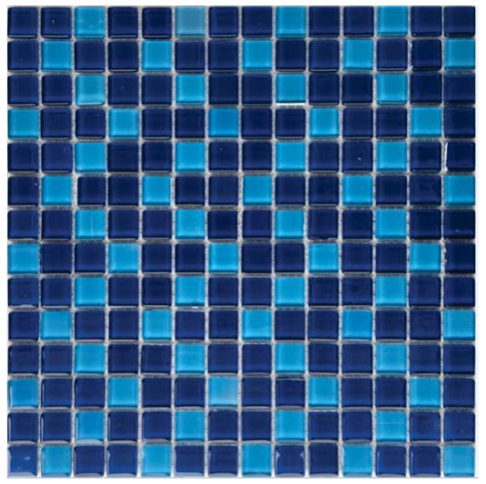 LIGHT/DARK BLUE GLASS MOSAIC FOR SWIMMING POOL