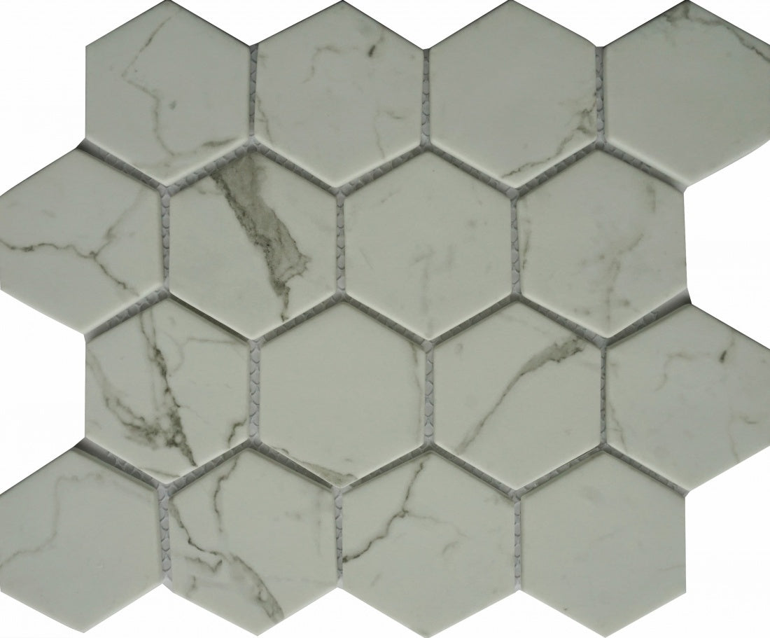 OFF WHITE COR HEXAGON DECORATIVE MOSAIC