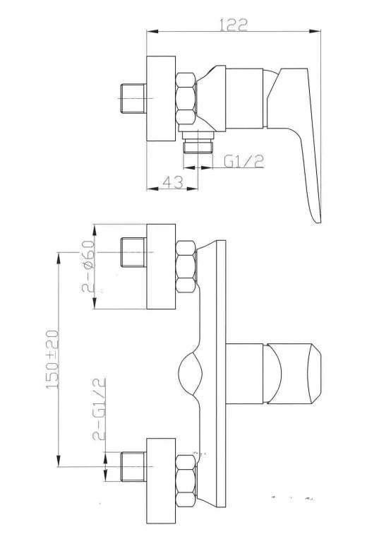 SPRINT SINGLE LEVER SHOWER MIXER CHROME