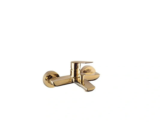 SLEEK BRIGHT BRASS BATH MIXER