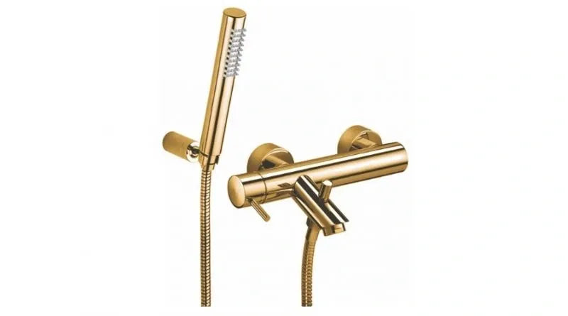 LIGHT BATH/SHOWER MIXER WITH SHOWER KIT HONEY GOLD