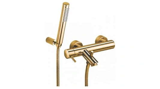 LIGHT BATH/SHOWER MIXER WITH SHOWER KIT HONEY GOLD