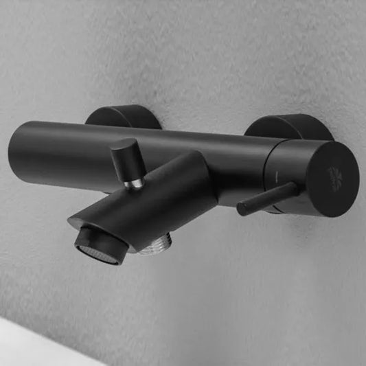 LIGHT BATH/SHOWER MIXER WITH DIVERTER BLACK MATT