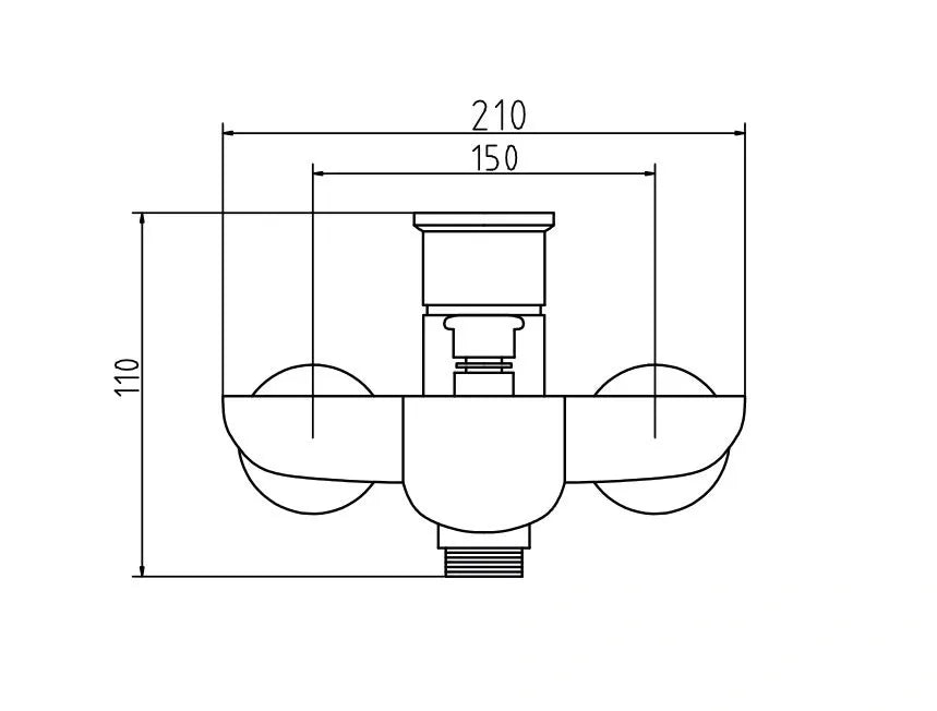 FONTANA BLACK BATH MIXER