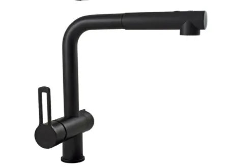 RINGO 3-WAY SINK MIXER WITH PULL OUT SPRAY BLACK MATT