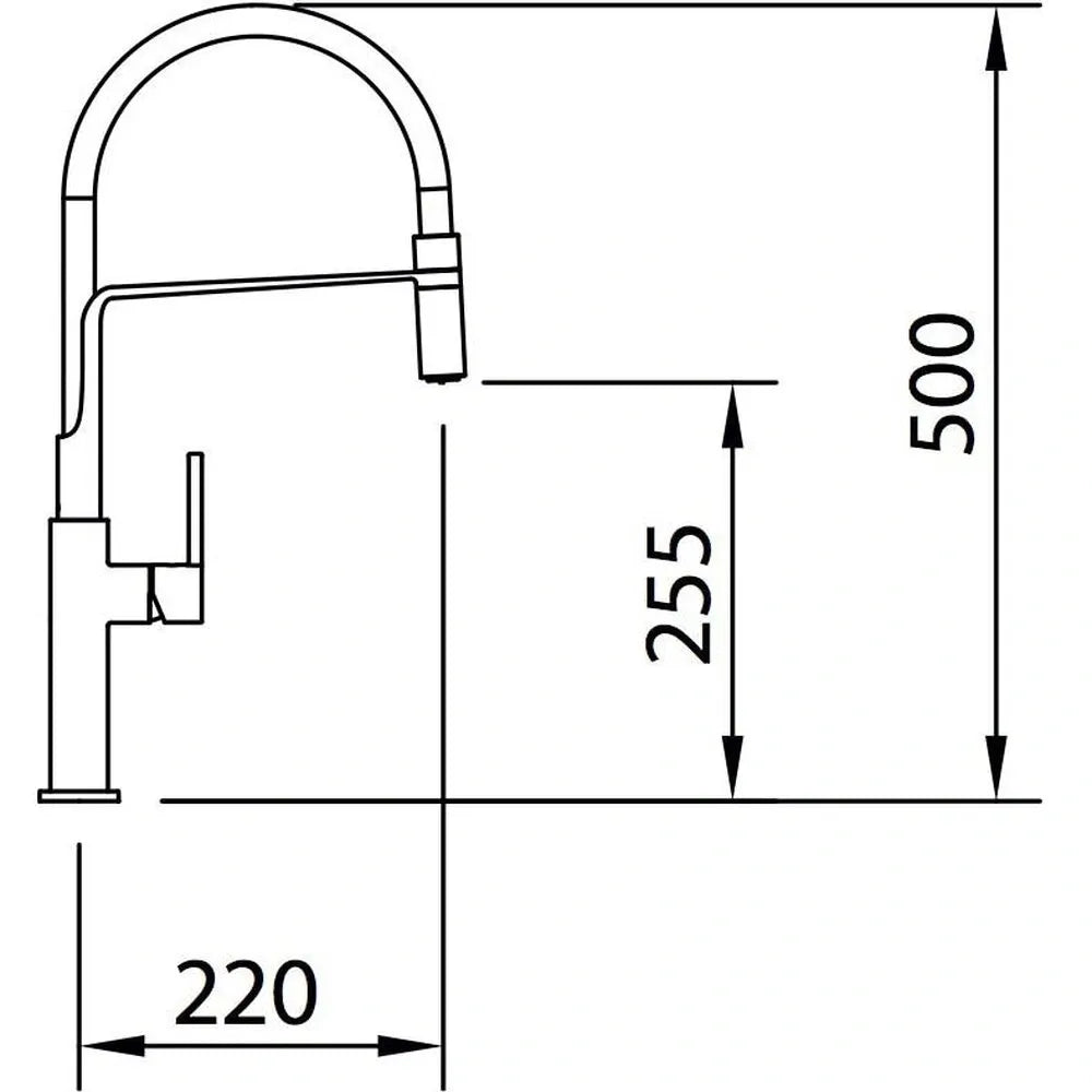 GRIFOS CHEF SLIM BLACK KITCHEN MIXER 2WAY