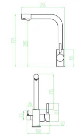 ALABAMA SINK MIXER 3WAY