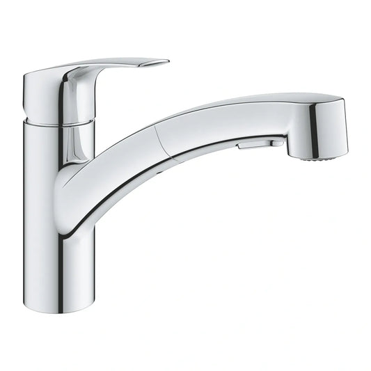 GROHE EUROSMART SINGLE LEVER SINK MIXER WITH PULL-OUT SPRAY CHROME