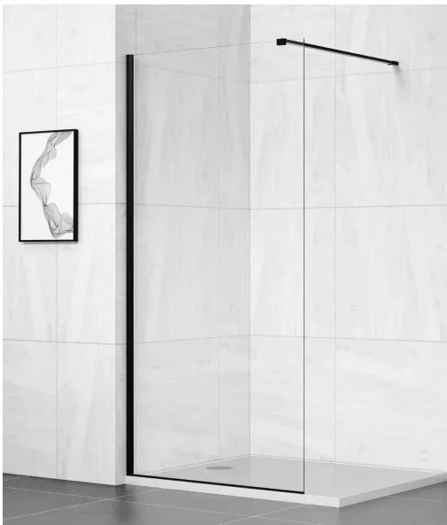 WALK IN SHOWER DOOR W/BLACK FRAME