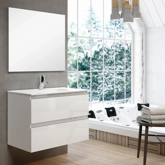 INGLET GLOSSY WHITE WALL HUNG CABINET