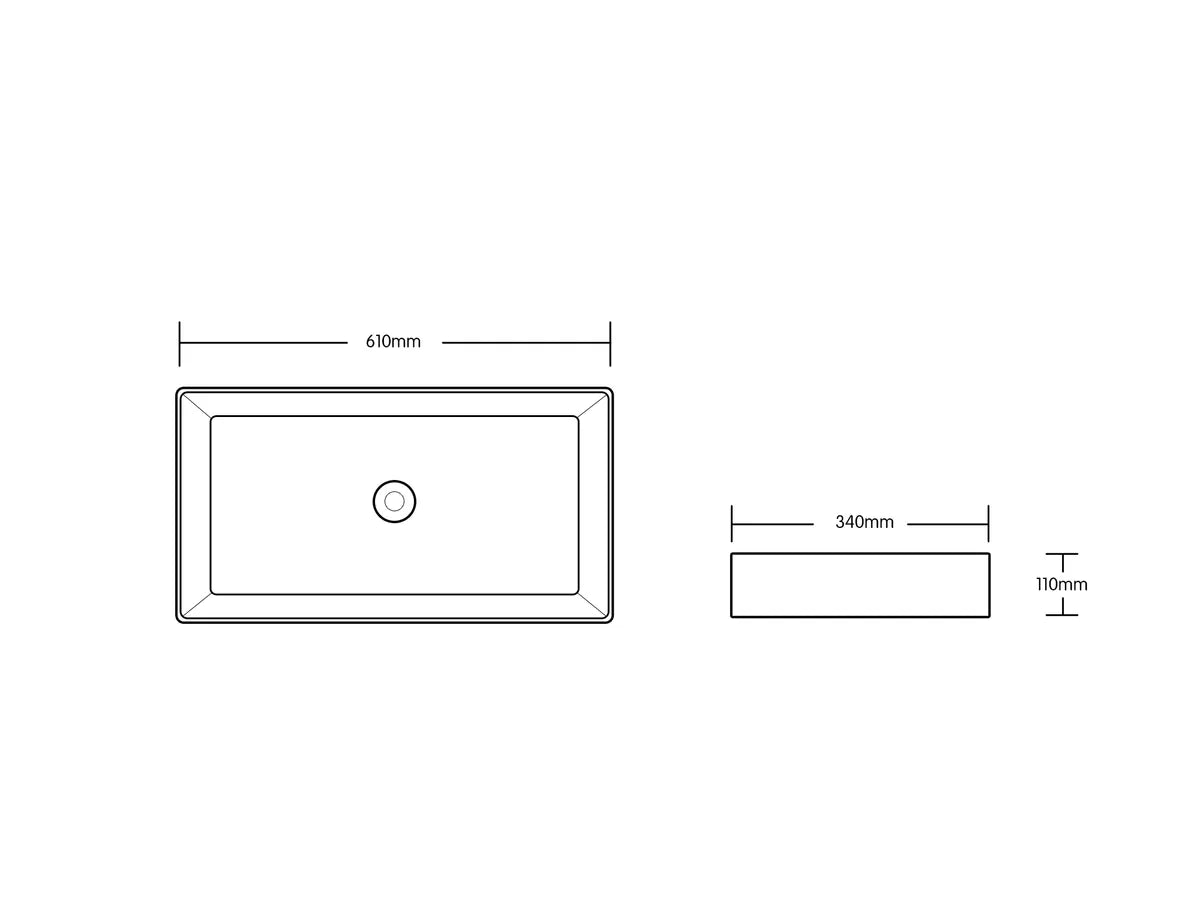 ART BASIN 610x340x110MM