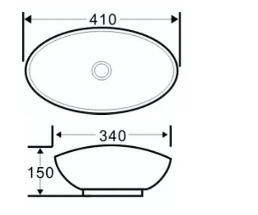 GOLD ART BASIN 410x340x150MM