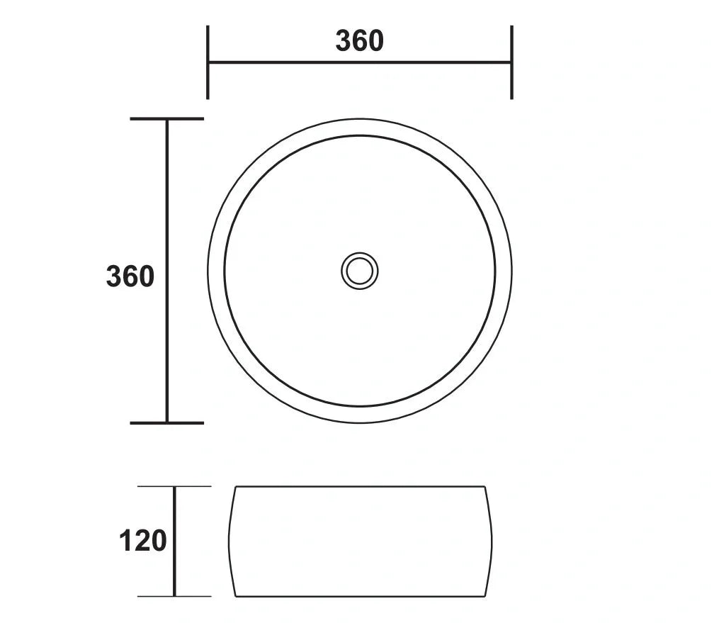 LULA ROUND ART BASIN ᴓ360x120MM