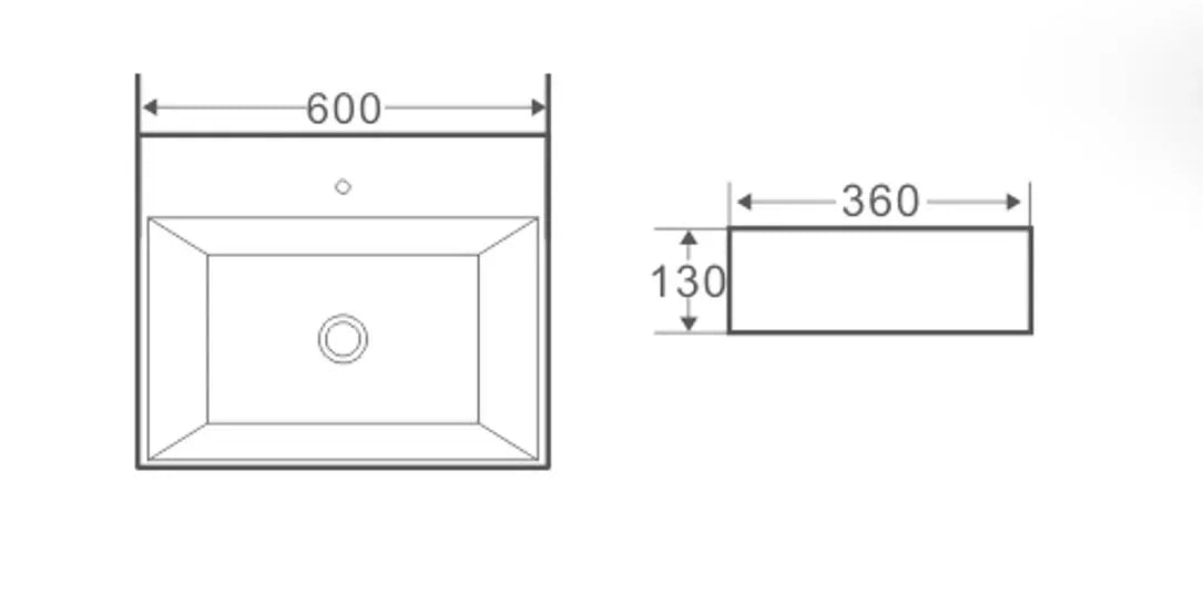 ACE ART BASIN 600x360x130MM