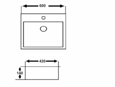 ACE ART BASIN 600x420x140MM