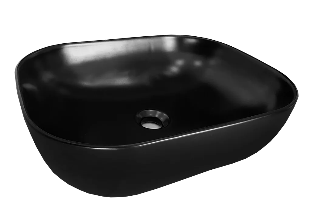 LEA BLACK MATTE ART BASIN 505x405x135MM