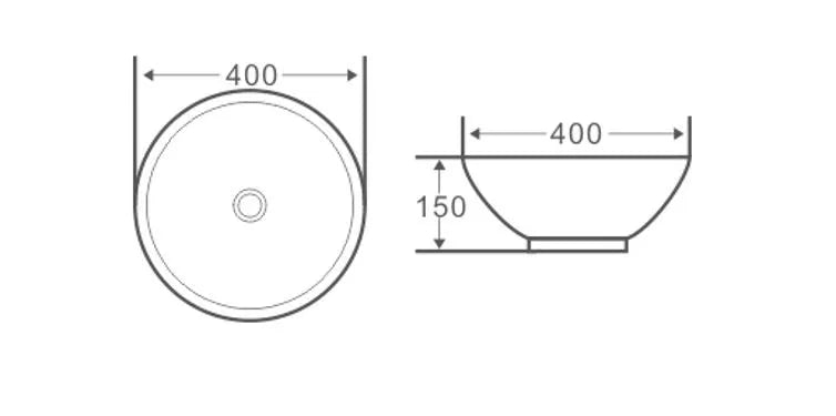 HEBI ROUND ART BASIN ᴓ400x150MM