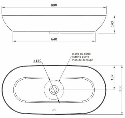 SANLIFE ART BASIN 800x380x94MM