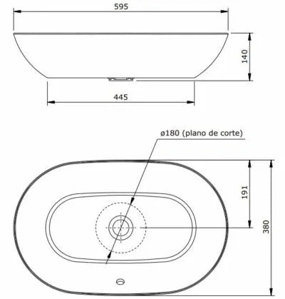 SANLIFE ART BASIN 595x380x90MM