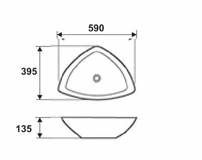 AVA ART BASIN 590x395x135MM