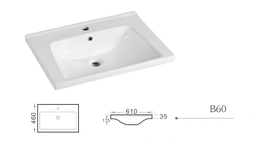 FURNITURE BASIN 610x460x175MM