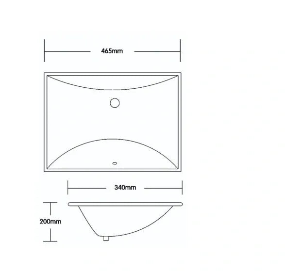 CALEDON UNDER COUNTER BASIN 465x340x200MM