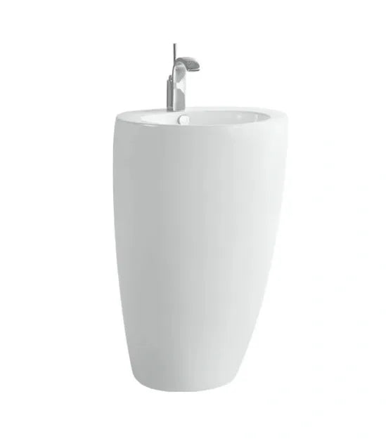 YUKON ROUND FLOOR STANDING PEDESTAL BASIN ᴓ500MM x830MM