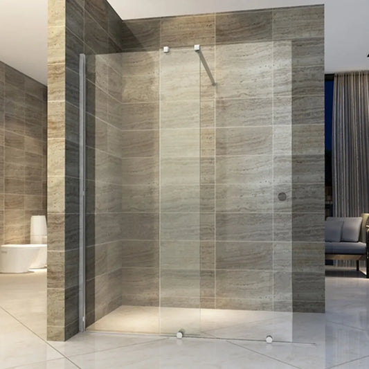 WALK IN EXTENDABLE SHOWER DOOR CLEAR GLASS