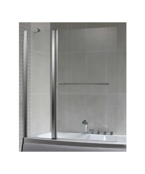 DOUBLE CUBE BATH DOOR WITH CHROME FRAME 115X140