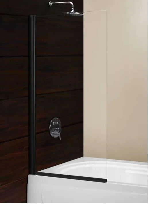 CUBE BATH DOOR WITH BLACK FRAME 80X140