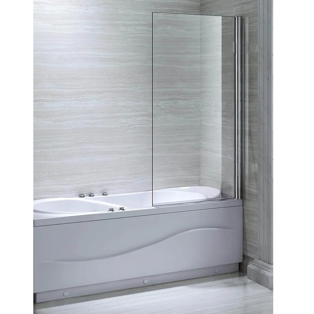 SINGLE SQUARE BATH SCREEN CLEAR GLASS