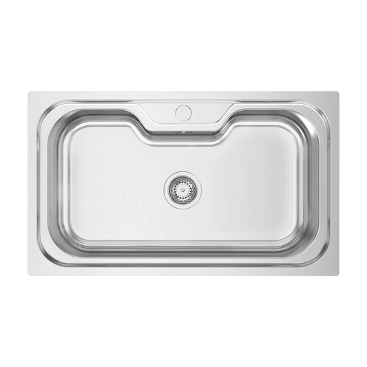 BIG ONE S/STEEL SINK WITH OVERFLOW & SYPHON